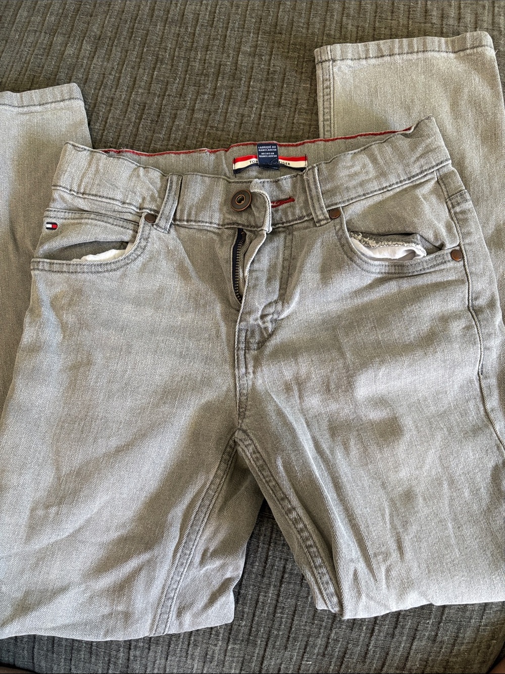 Tommy Hilfiger boys Gray Slim Jeans
